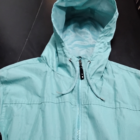 i  5   Women's Turquoise & Black Rain Coat    Size XL - Picture 4 of 8